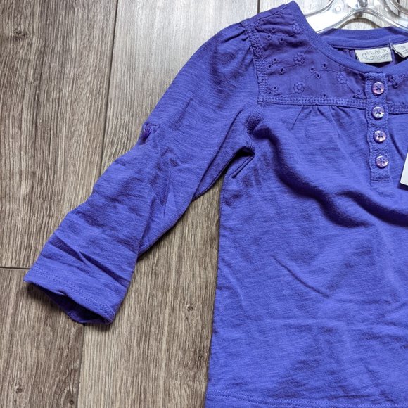 NWT Baby Girl (18M) - CHILDREN'S PLACE Eyelet Roll Up LS Top - Picture 2 of 4